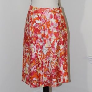 Valerie Stevens, 100% A-Line silk skirt.       g